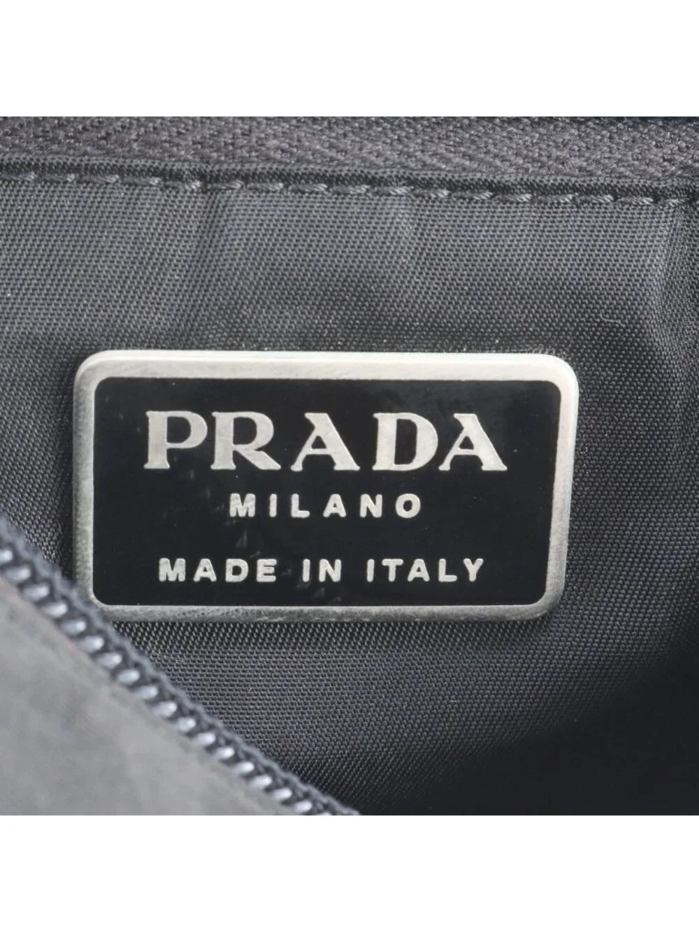 Prada White Tessuto Nylon Triangle Logo Leather Shoulder Bag Crossbody Messenger